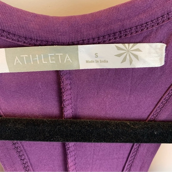 Athleta Purple Dip Dyed Ombre Hi-Lo Racer Back Midi Maxi Tank Dress sz S - Picture 3 of 8